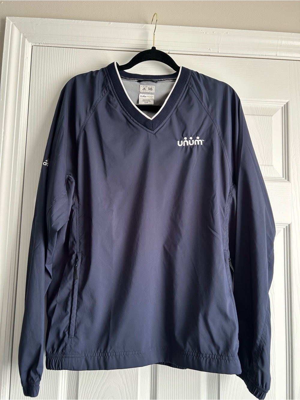 Vintage adidas Navy Blue Unum Lightweight Pullover Windbreaker